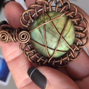 Handcrafted Copper Wire Wrapped Pendant